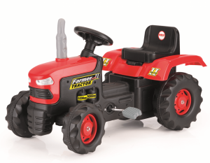 Dolu traktor pro děti červený