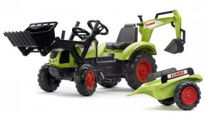 Velký traktor pro děti s bagrem